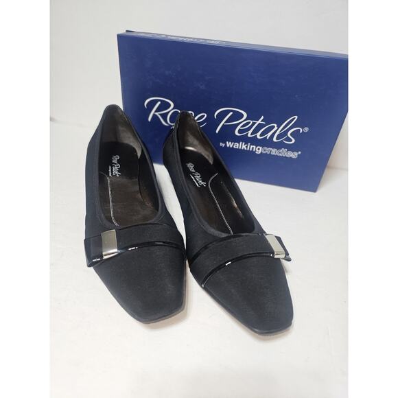 Walking Cradles Black Flats, Size 12M, Leather/Textile Upper, Slip-on - Picture 2 of 12